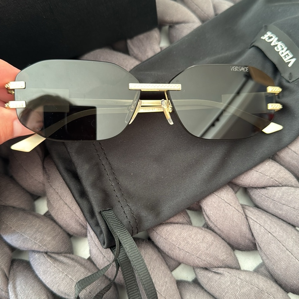 Versace Black and Gold Sunglasses